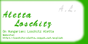 aletta loschitz business card